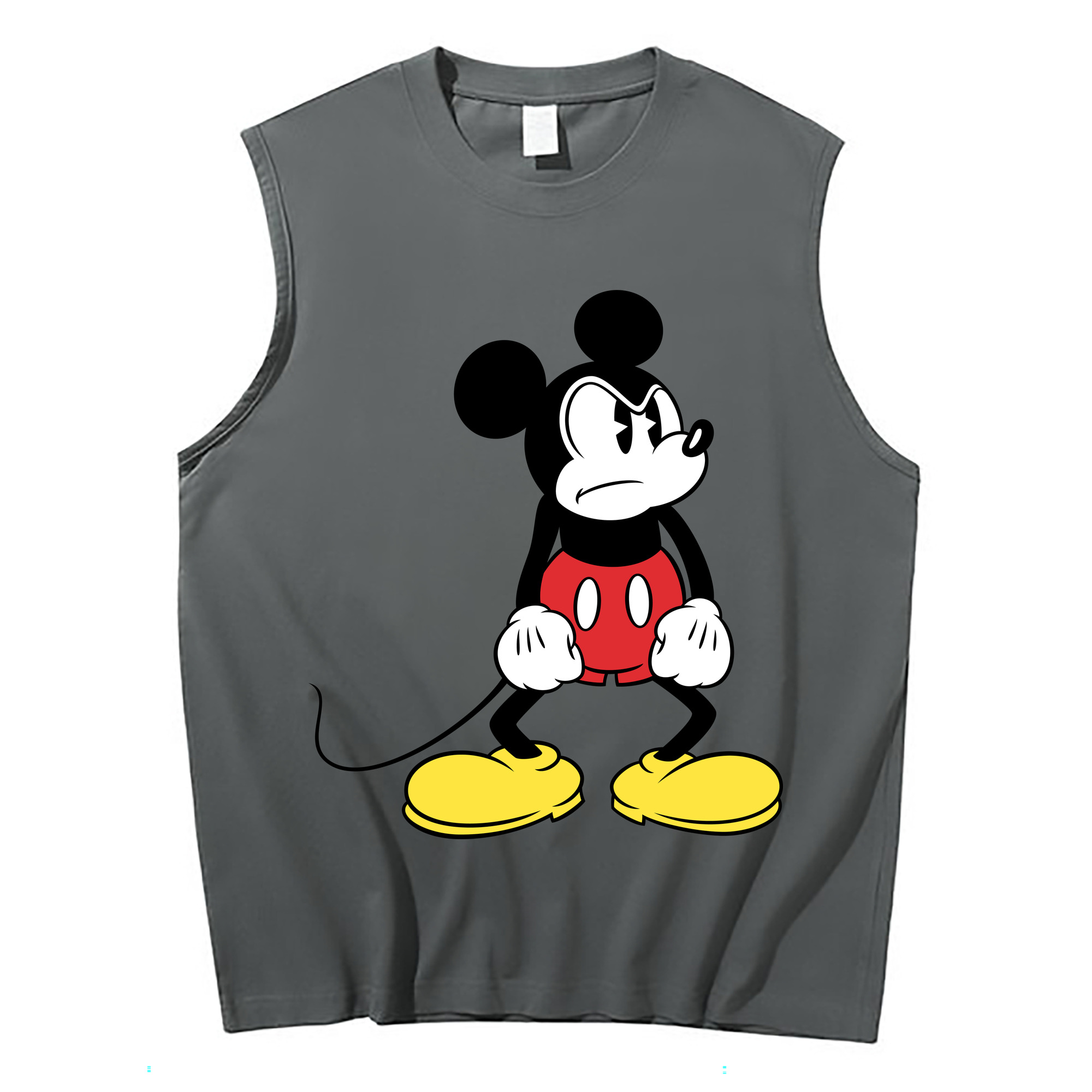 ミッキーマウス Mickey Mouse コットン100％タンクトップ（フロントプリント）